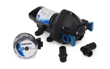 Jabsco Quiet Flush E2 12V Kompakt – toaleta elektryczna do łodzi, woda zaburtowa - zestaw