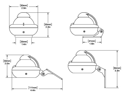 Kompas RITCHIE SPORT szary/niebieska tarcza
