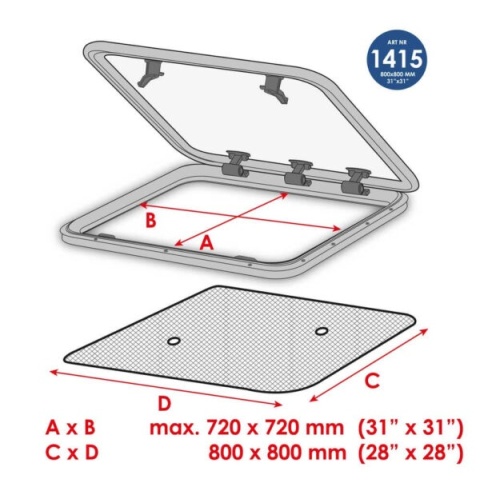 Moskitiera 800 x 800 mm