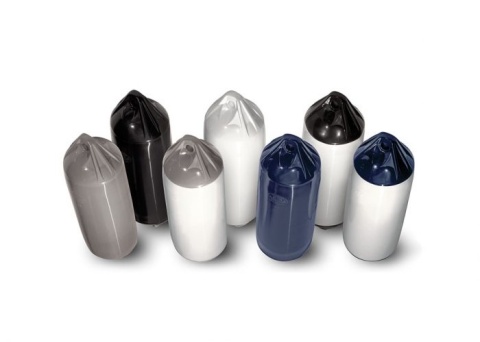 Seria odbijaczy Polyform Norway Typ F – biały, czarny i niebieski wariant kolorystyczny