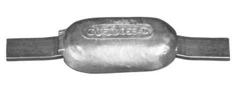 Rumpfanode zum Anschw., oval aluminiowa 200x70x25mm + Laschen