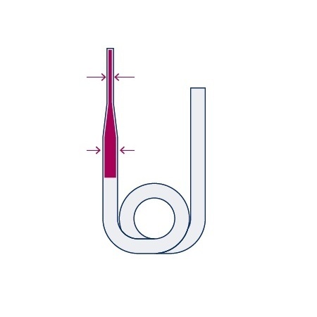 SpinGrip – ultralekki szot spinnaka Dyneema SK78 biało-szary (taperowana)