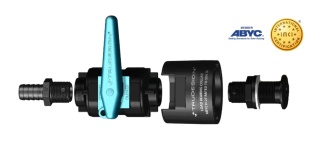 Zestaw przelotowy TRUDESIGN z zaworem kulowym – komplet przejścia przez kadłub (tworzywo)