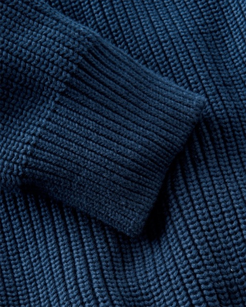 Henri Lloyd – męski sweter żeglarski, Golant Ribbed Crew Navy Blue