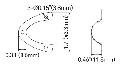 Osłona wentylacyjna nierdzewna 43,3x42,4mm SEAFLO