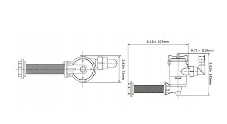 SEAFLO Pompa kątowa do wody zaburtowej 800 GPH