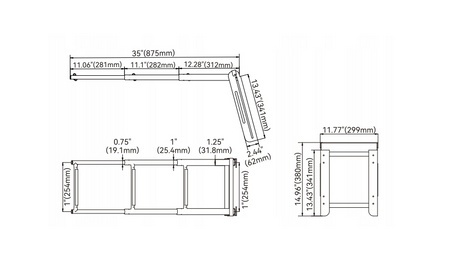 Drabinka kasetowa 3 stopniowa na jacht SEAFLO