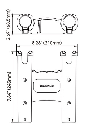 SEAFLO uchwyt / stojak na wędki 2 W SFRH04-02-02B