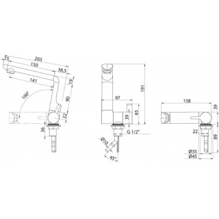 Bateria składana CAN RB1490 do zimnej wody, mikrowyłącznik 12 V