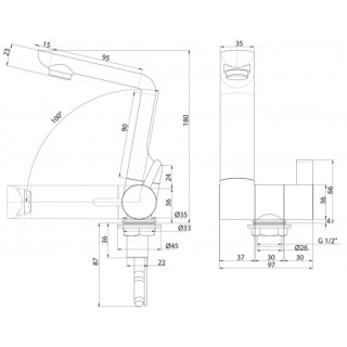 Bateria składana CAN RB1492 do zimnej wody, mikrowyłącznik 12 V