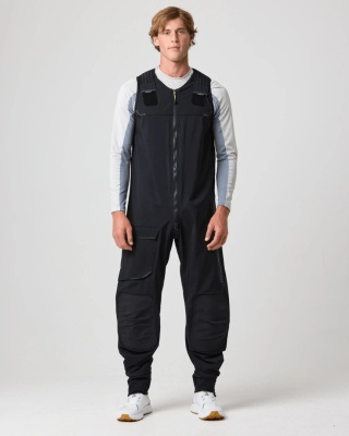 Henri-Lloyd Dynamic Salopettes Mens Black - męskie spodnie żeglarskie softshell