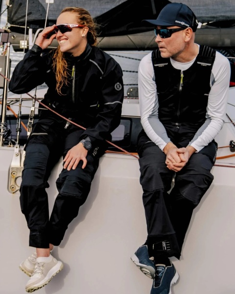 Henri-Lloyd Dynamic Salopettes Mens Black - męskie spodnie żeglarskie softshell