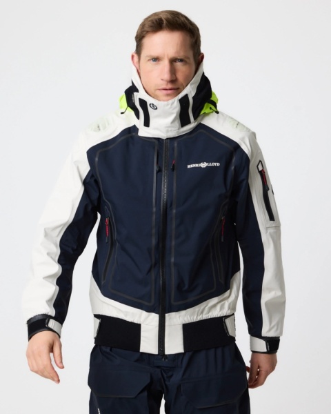 Henri Lloyd Ocean Pro Full Zip Smock Navy Black Off White - sztormiak offshore z pełnym zamkiem