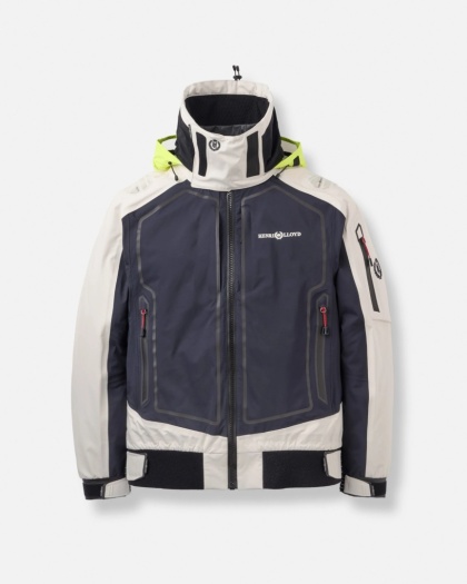 Henri Lloyd Ocean Pro Full Zip Smock Navy Black Off White - sztormiak offshore z pełnym zamkiem