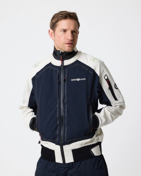 Henri Lloyd Ocean Pro Full Zip Smock Navy Black Off White - sztormiak offshore z pełnym zamkiem