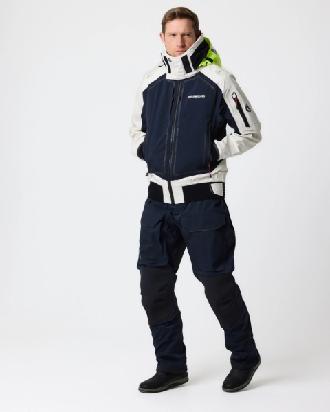 Henri Lloyd Ocean Pro Full Zip Smock Navy Black Off White - sztormiak offshore z pełnym zamkiem