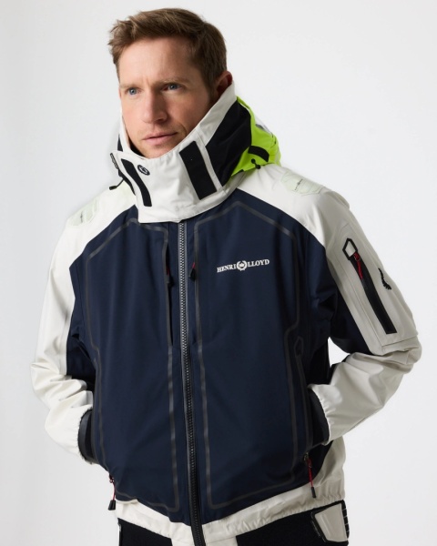 Henri Lloyd Ocean Pro Full Zip Smock Navy Black Off White - sztormiak offshore z pełnym zamkiem