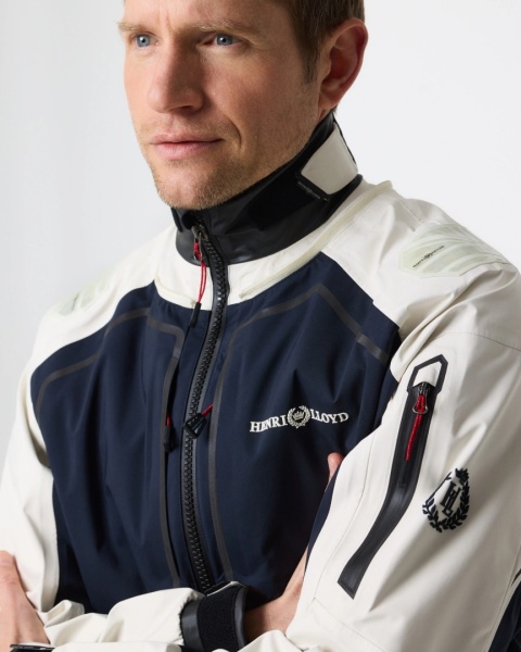 Henri Lloyd Ocean Pro Full Zip Smock Navy Black Off White - sztormiak offshore z pełnym zamkiem