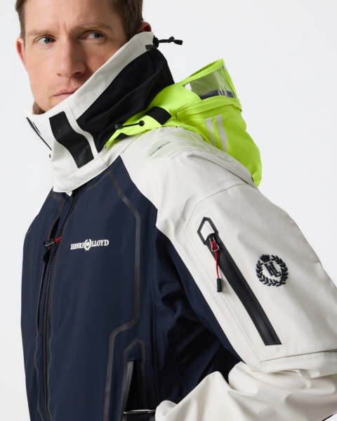 Henri Lloyd Ocean Pro Full Zip Smock Navy Black Off White - sztormiak offshore z pełnym zamkiem