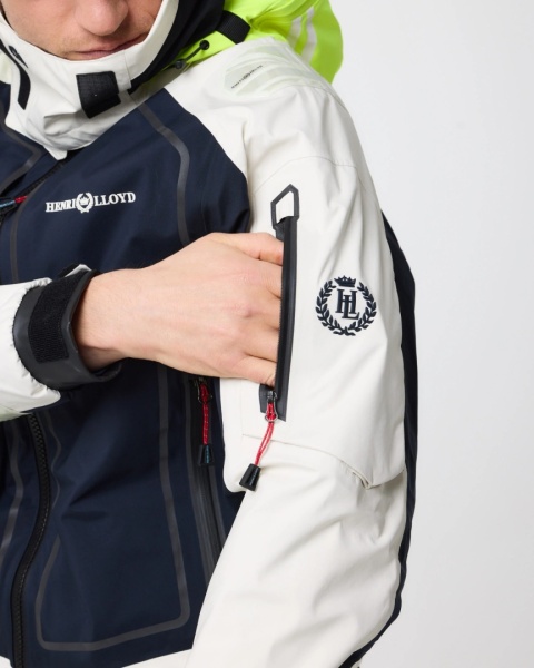 Henri Lloyd Ocean Pro Full Zip Smock Navy Black Off White - sztormiak offshore z pełnym zamkiem
