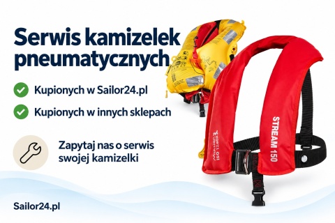Kamizelka pneumatyczna Mullion Stream 150N ISO 12402-3 MVH z uprzężą Halkey Roberts Alpha - zestaw 2 sztuki