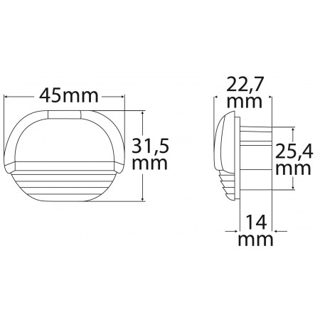 Lampa schodowa LED RGB HELLA Marine APELO 12/24 V, stal nierdzewna A4 – HL958126551
