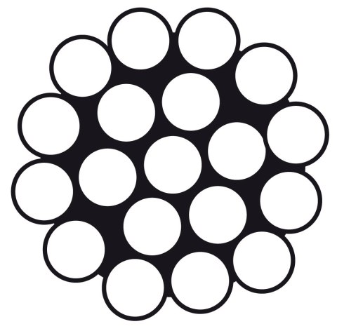 Drut ze stali nierdzewnej 1.4401 1 x 19 2,5 mm