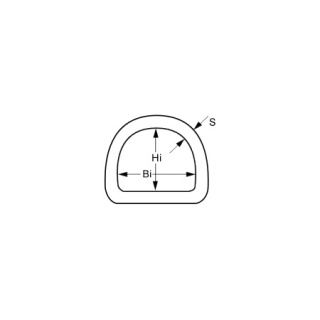 Półkola ze stali nierdzewnej AISI316 3mm x 25mm Opakowanie = 10 sztuk