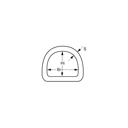 Półkola ze stali nierdzewnej AISI316 3mm x 30mm Opakowanie = 10 sztuk