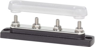 Szyna zbiorcza Blue Sea 150 A, 4 przyłączy, z osłoną - BS2307