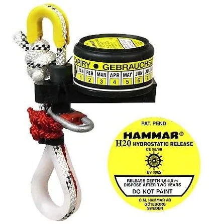 Zwalniak hydrostatyczny Hammar H20 do tratw ratunkowych SOLAS i ISO