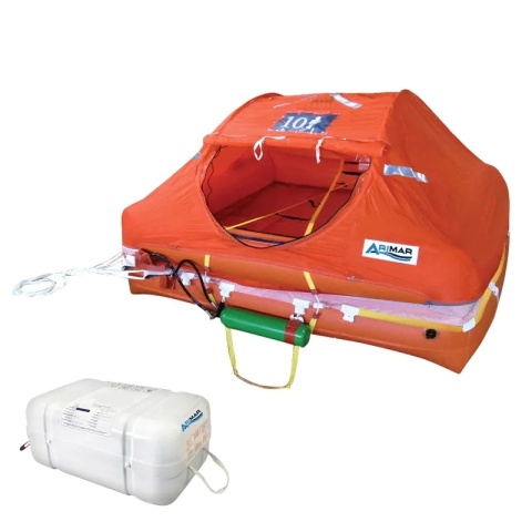 Tratwa ratunkowa do żeglugi morskiej 8-osobowa w sztywnym pojemniku ISO 9650-1 powyżej 24 h