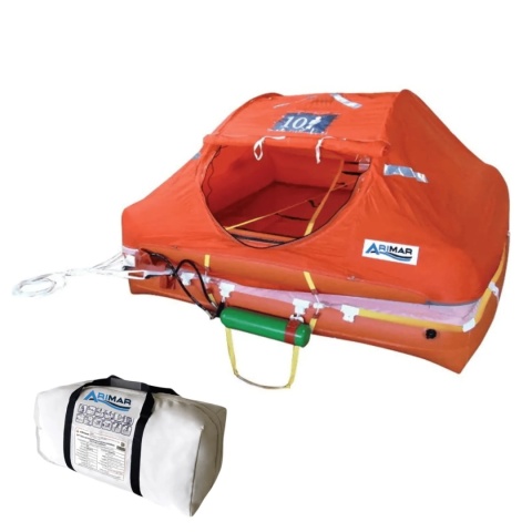 Tratwa ratunkowa pełnomorska 10-osobowa w walizce ISO 9650-1 powyżej 24 h
