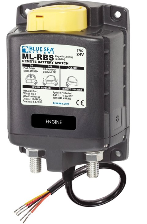 Zdalny wyłącznik akumulatora Blue Sea ML-RBS 500 A, 24 V - BS7702